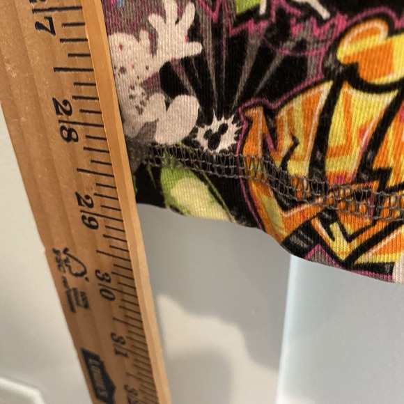 Disney Parks Mickey Pajama Pants Womens Large Lounge Stretch Graffiti - Picture 10 of 16